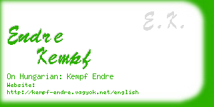 endre kempf business card